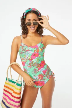 Ashbury Floral Shirred Side One Piece