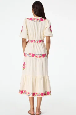 Column Embroidery Valonia Dress