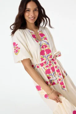Column Embroidery Valonia Dress