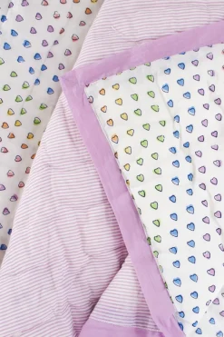 Disco Hearts Baby Quilt
