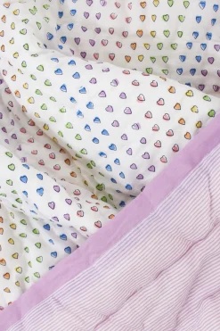 Disco Hearts Baby Quilt