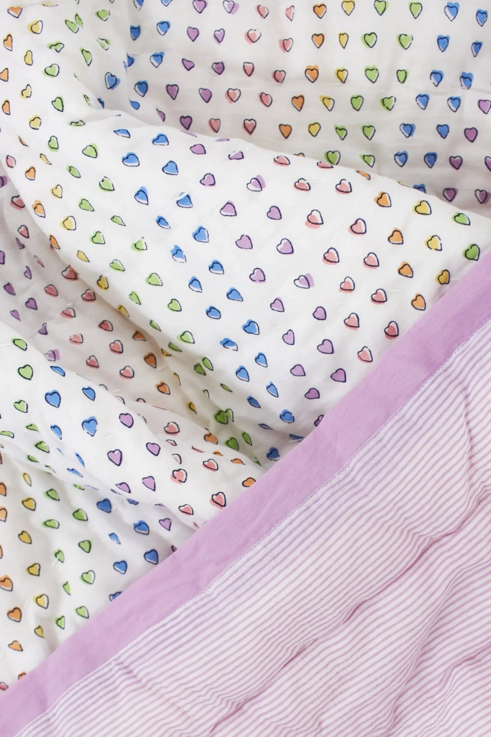 Disco Hearts Baby Quilt