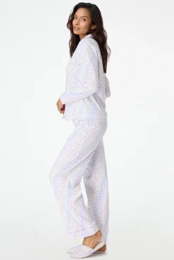 Disco Hearts Long Sleeve Polo Pajamas