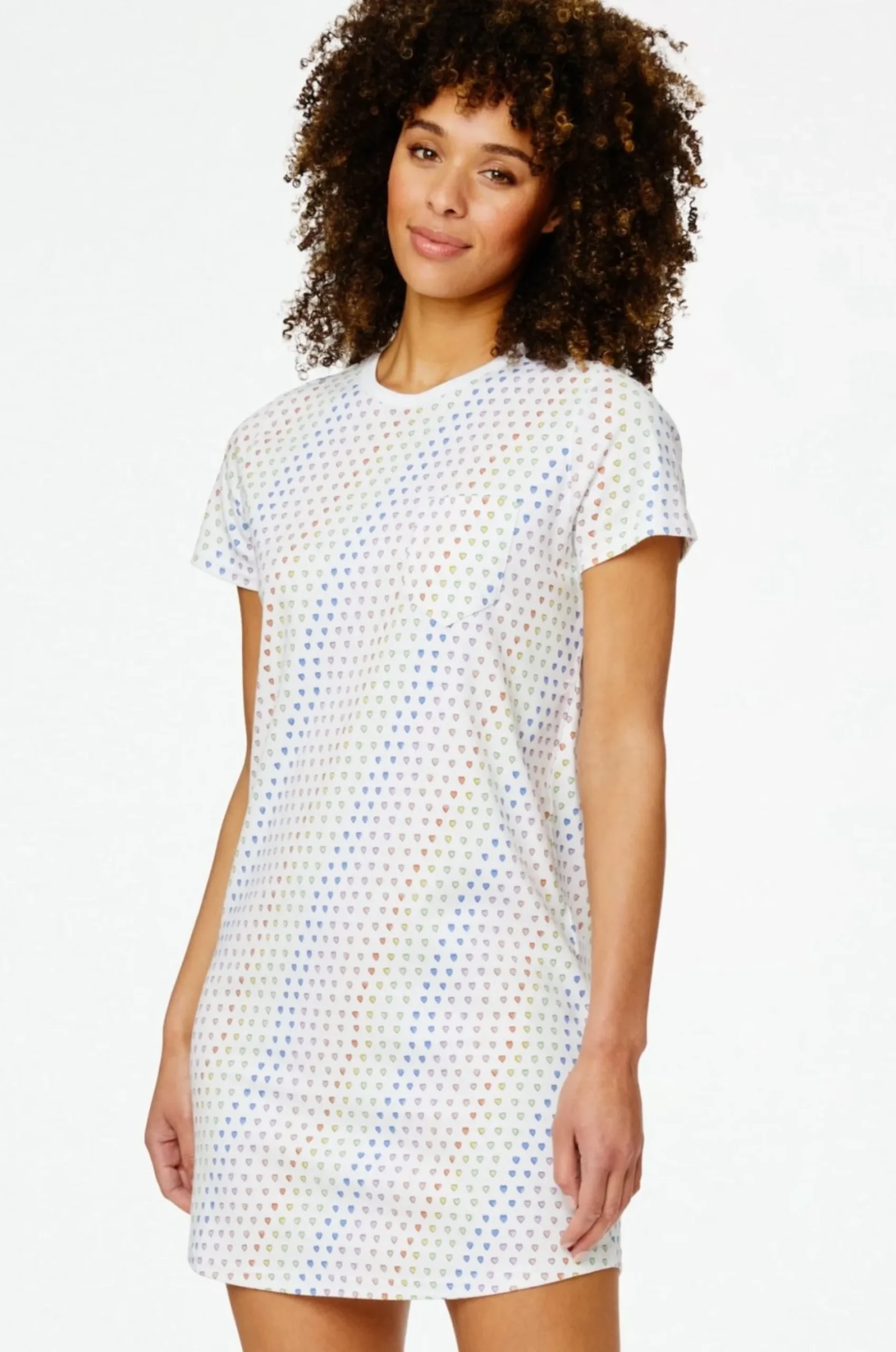 Disco Hearts T-Shirt Dress