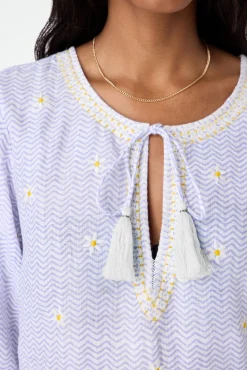 Ditsy Daisy Embroidered Punta Long Kurta