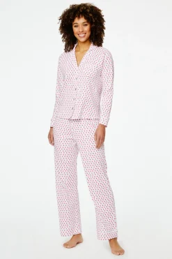 Hearts Long Sleeve Polo Pajamas