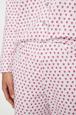 Hearts Long Sleeve Polo Pajamas
