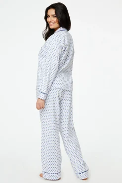Hearts Long Sleeve Polo Pajamas