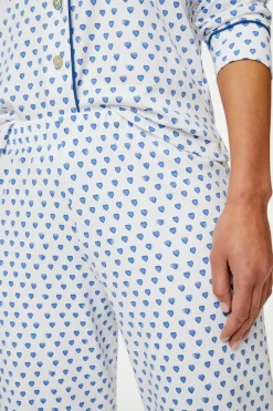 Hearts Long Sleeve Polo Pajamas