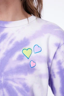 Hearts Tie Dye Crewneck