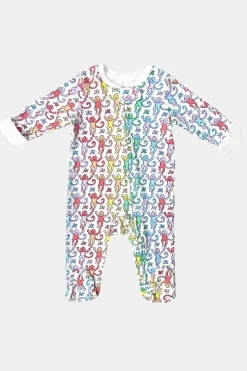 Infant Disco Monkey Zipper Footie