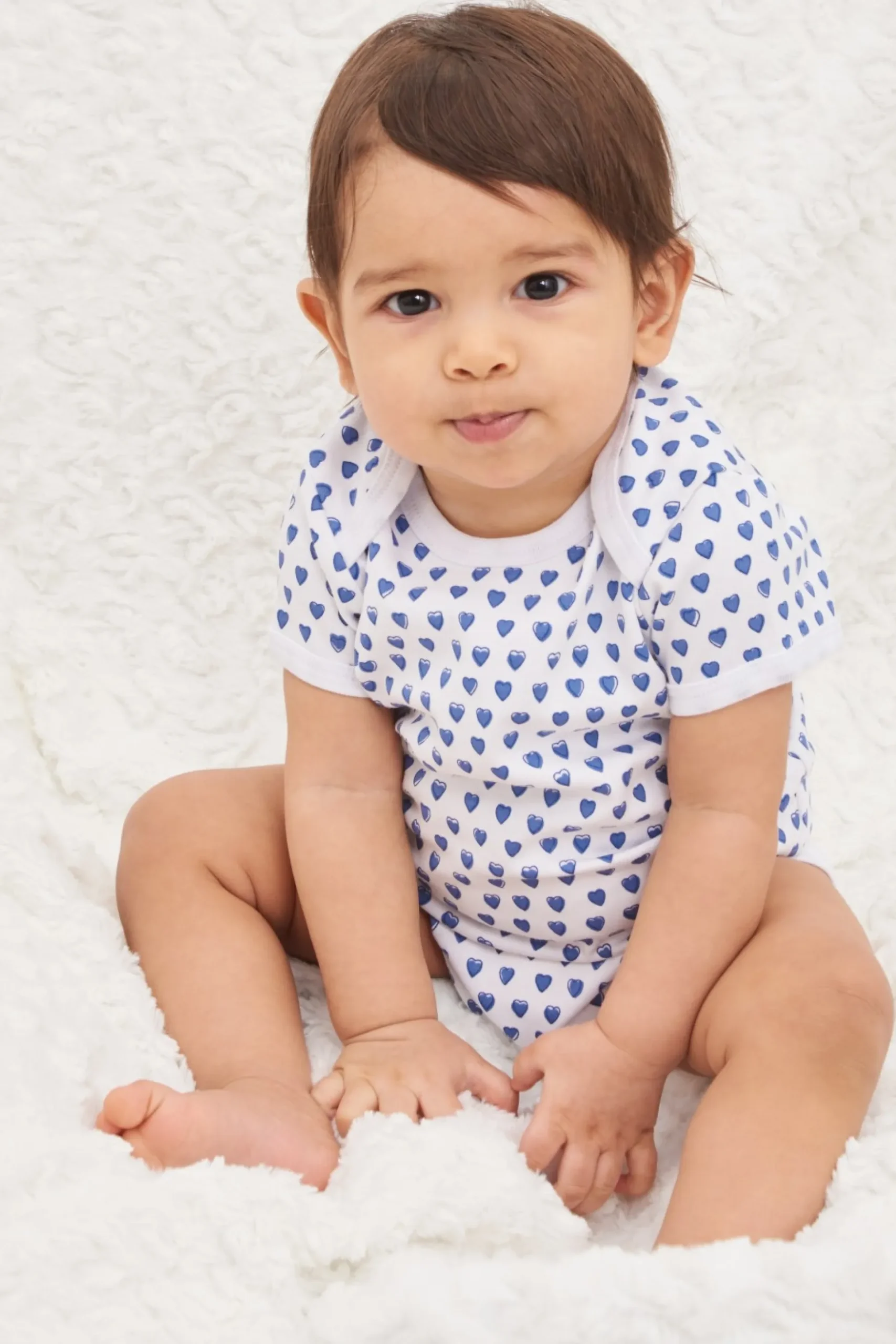 Infant Hearts Short Sleeve Onesie