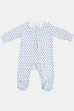 Infant Hearts Zipper Footie