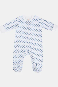 Infant Hearts Zipper Footie