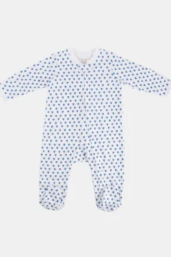 Infant Hearts Zipper Footie