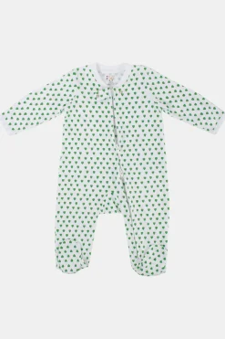 Infant Hearts Zipper Footie