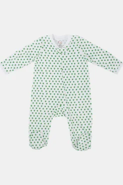 Infant Hearts Zipper Footie