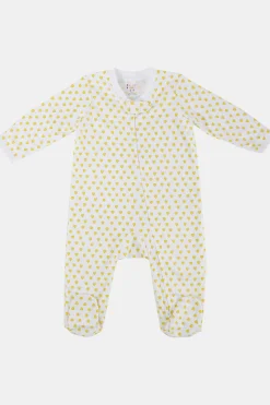 Infant Hearts Zipper Footie