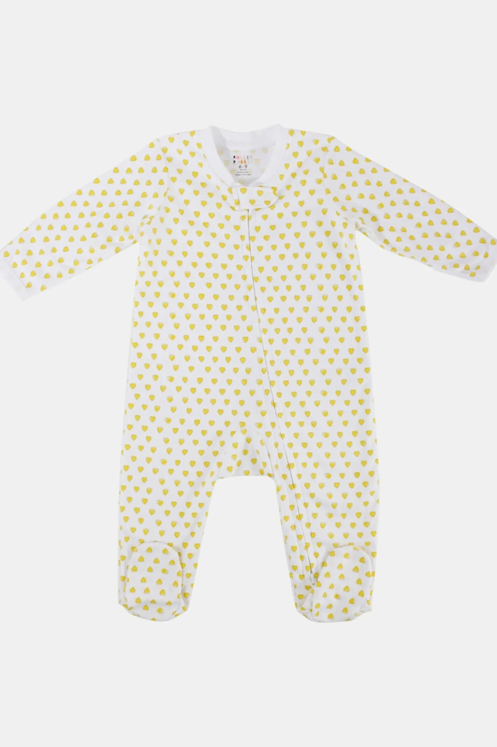 Infant Hearts Zipper Footie