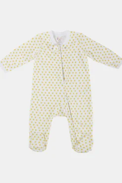 Infant Hearts Zipper Footie
