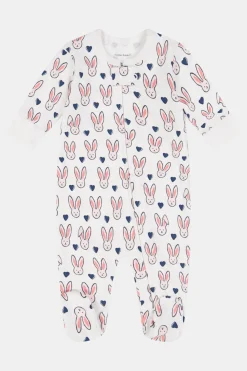 Infant Love Bunnies Zipper Footie Pajamas Pajamas