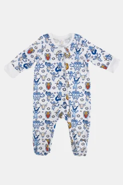 Infant Monkey Horoscope Zipper Footie