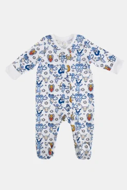 Infant Monkey Horoscope Zipper Footie