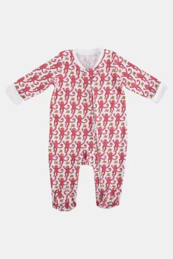 Infant Monkey Zipper Footie