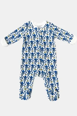 Infant Monkey Zipper Footie