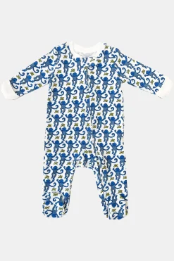 Infant Monkey Zipper Footie