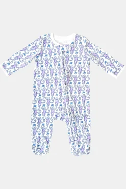 Infant Monkey Zipper Footie