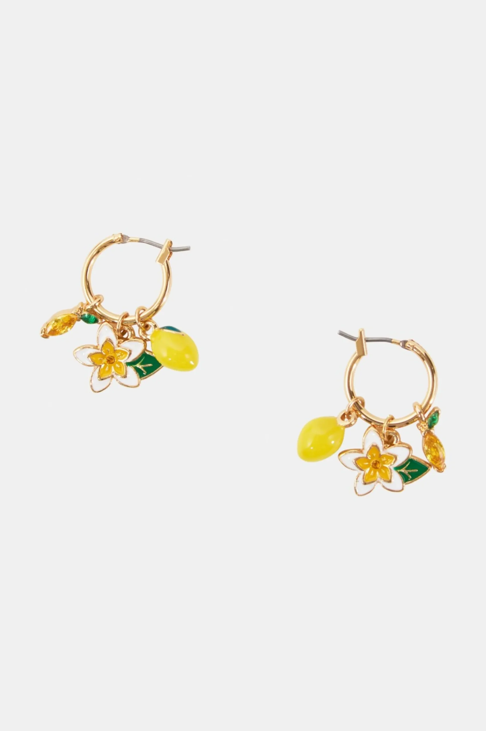 Lemon Charm Hoops
