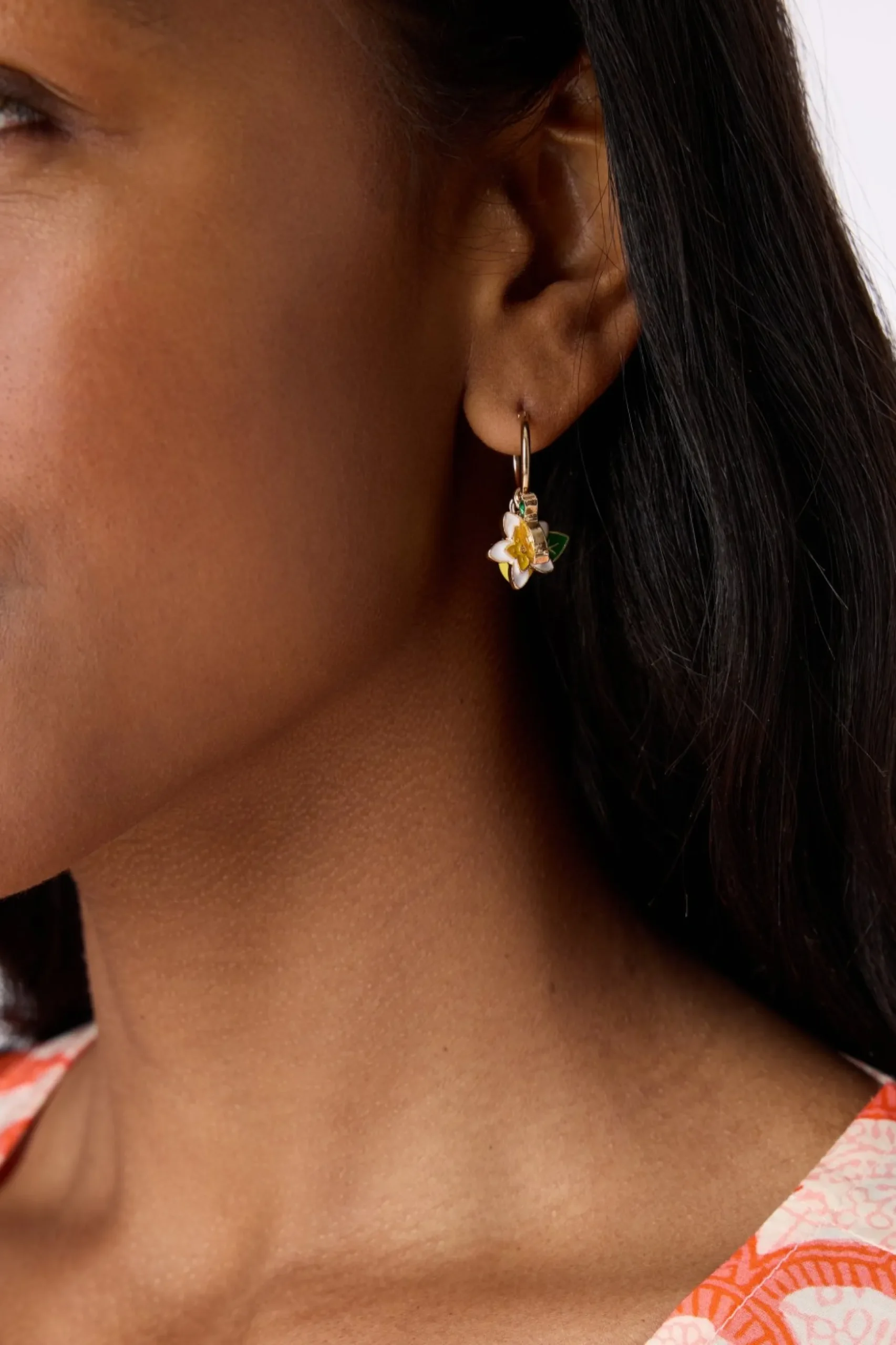 Lemon Charm Hoops