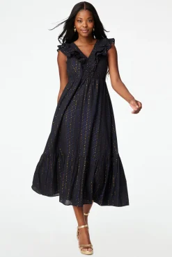 Lurex Dot Ondine Dress