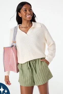 Lurex Shadow Stripe Laina Short