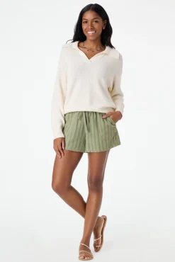 Lurex Shadow Stripe Laina Short