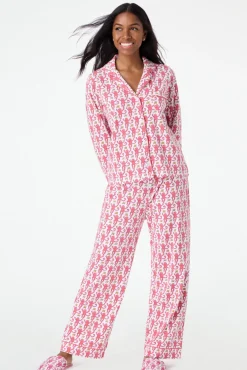 Monkey Long Sleeve Polo Pajamas