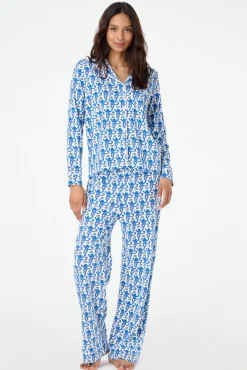 Monkey Long Sleeve Polo Pajamas