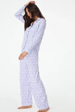 Monkey Long Sleeve Polo Pajamas