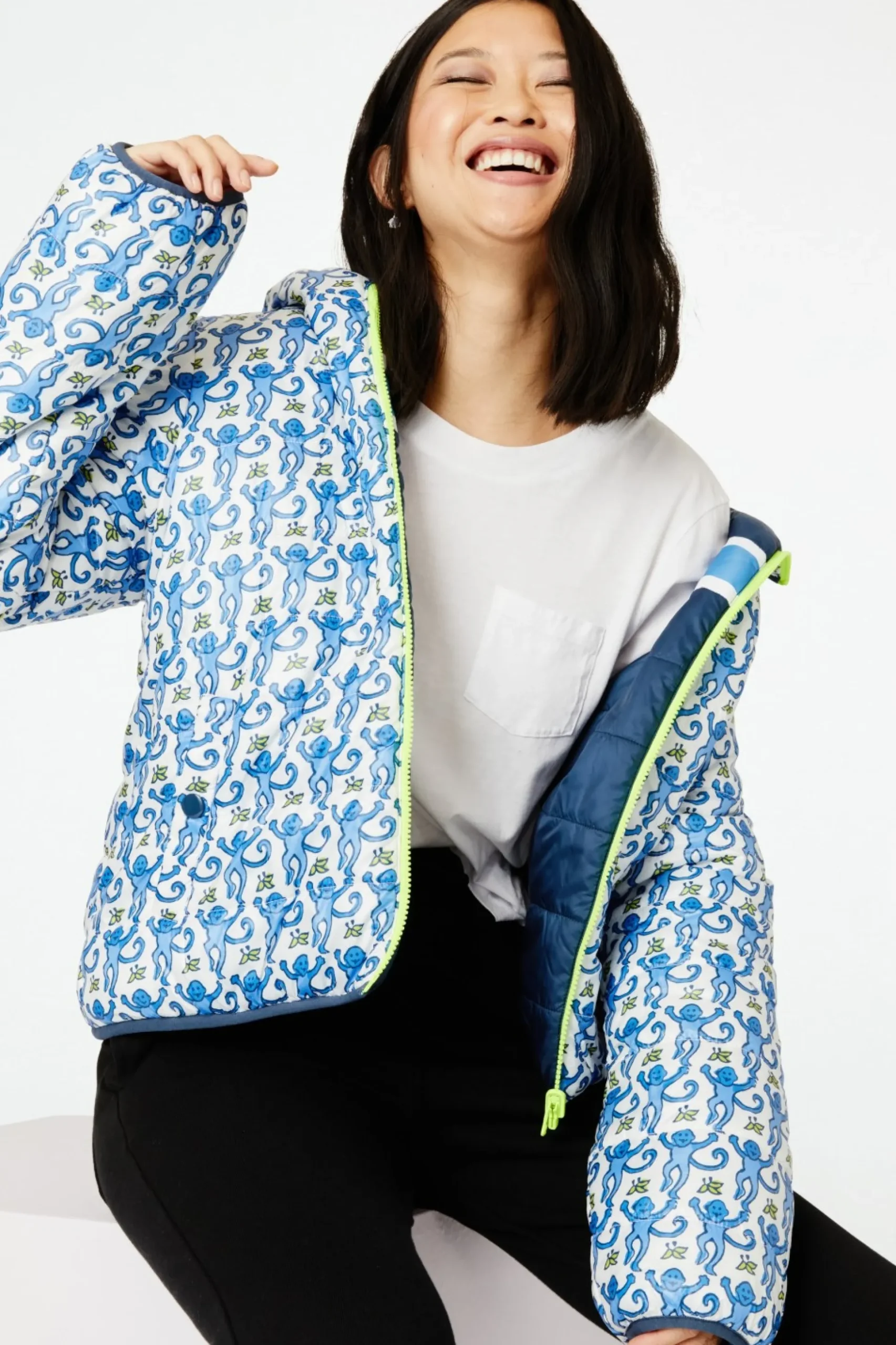 Monkey Reversible Hooded Puffer