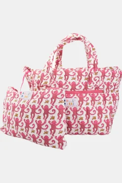 Monkey Small Quilted Tote