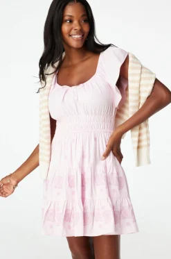 Paisley Eyelet Pipette Dress