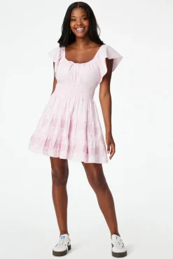 Paisley Eyelet Pipette Dress