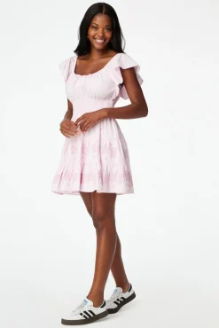 Paisley Eyelet Pipette Dress
