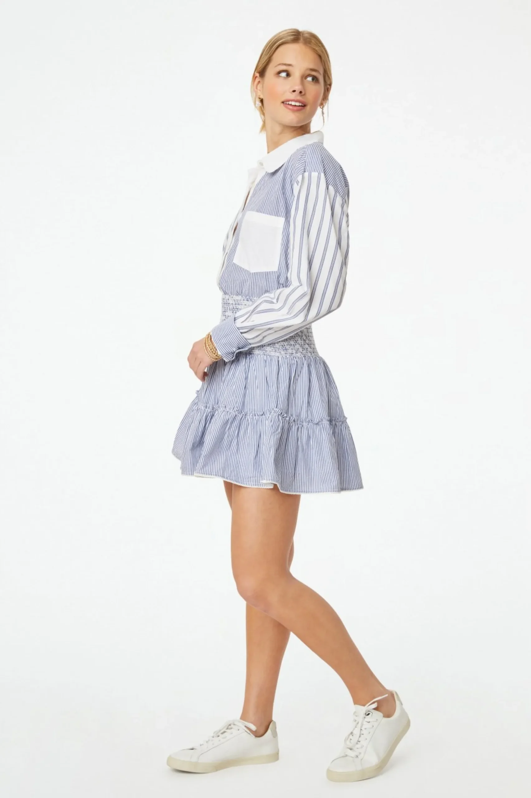 Pinstripe Riki Mini Skirt
