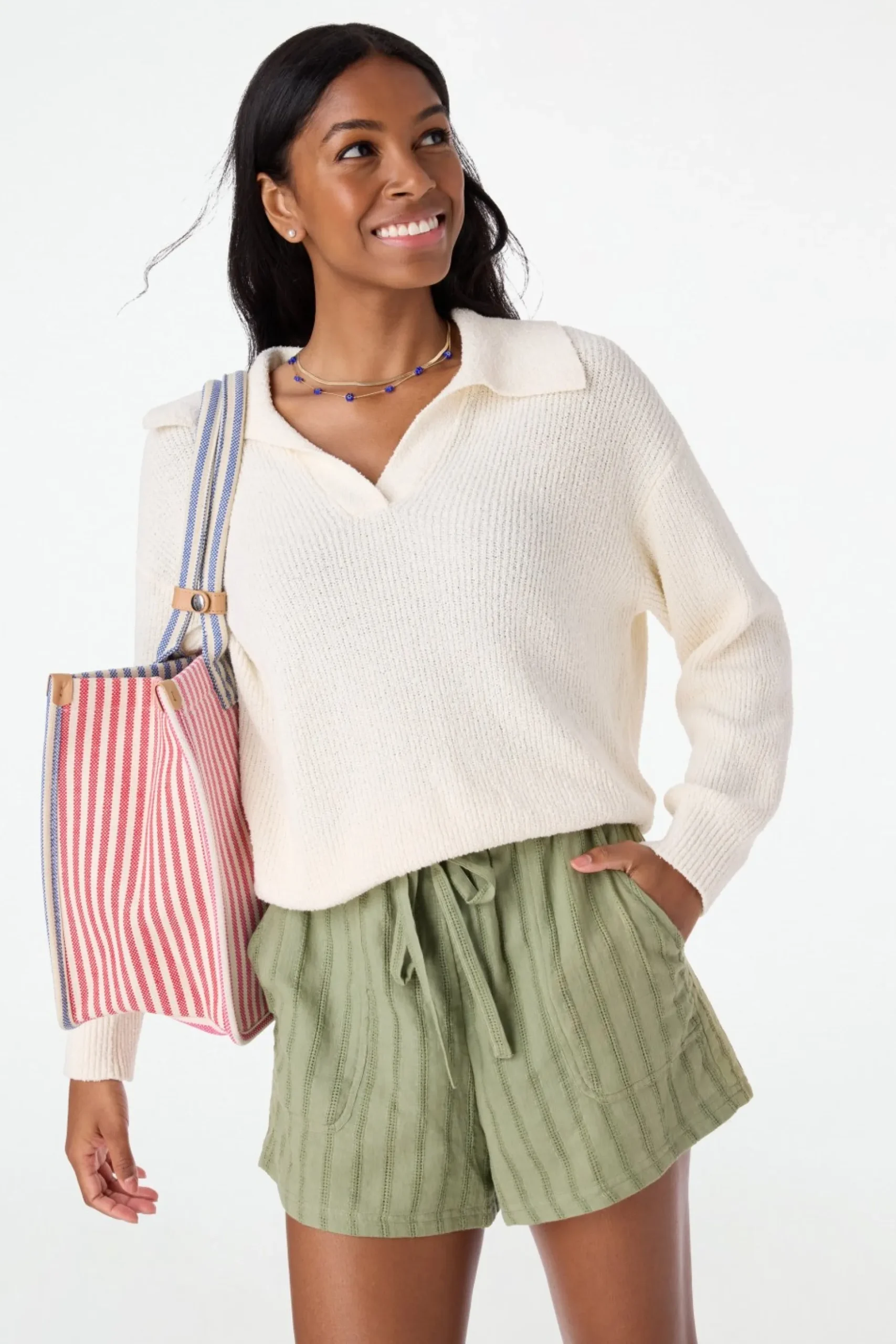 Stripe Book Tote